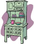 green kitchen hutch