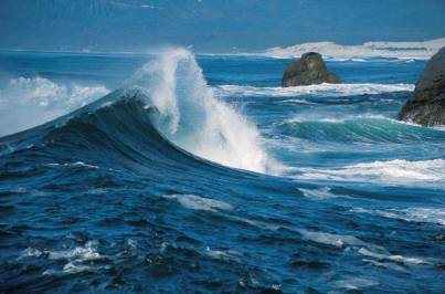 ocean waves with rocks