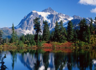 mountain landscape with water